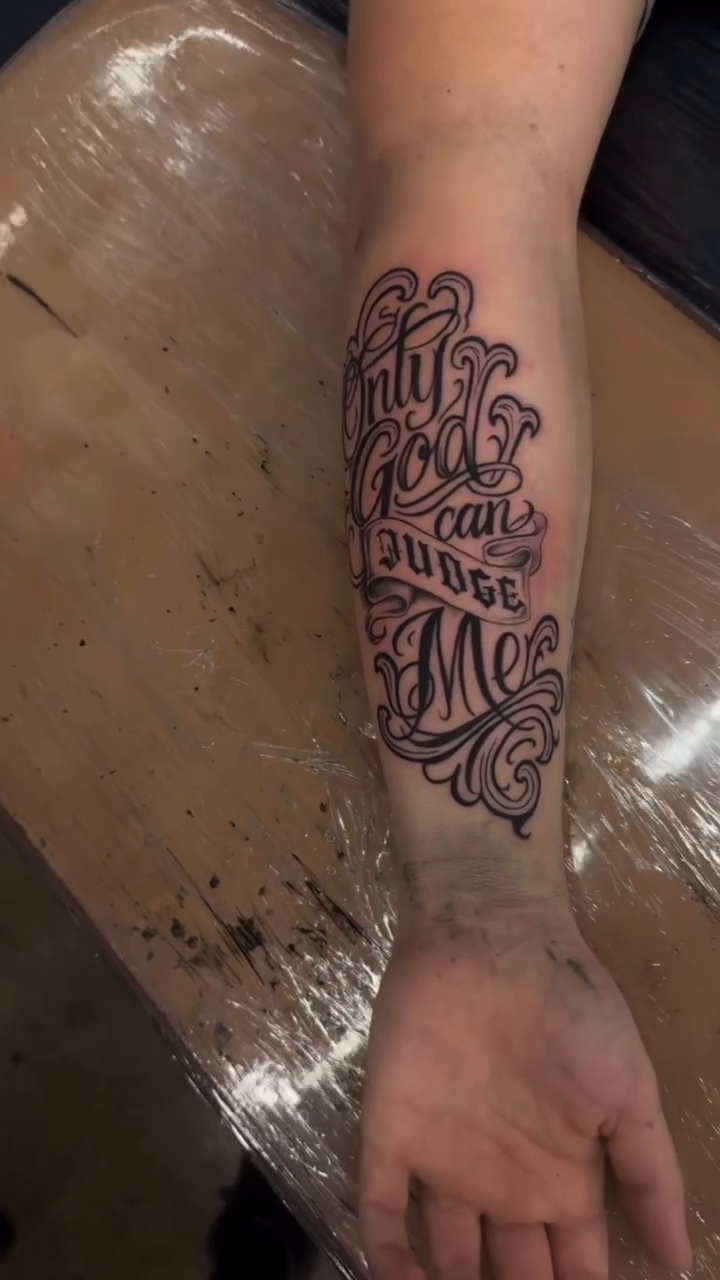 Tattoo by @lil_barbs — lettering_script