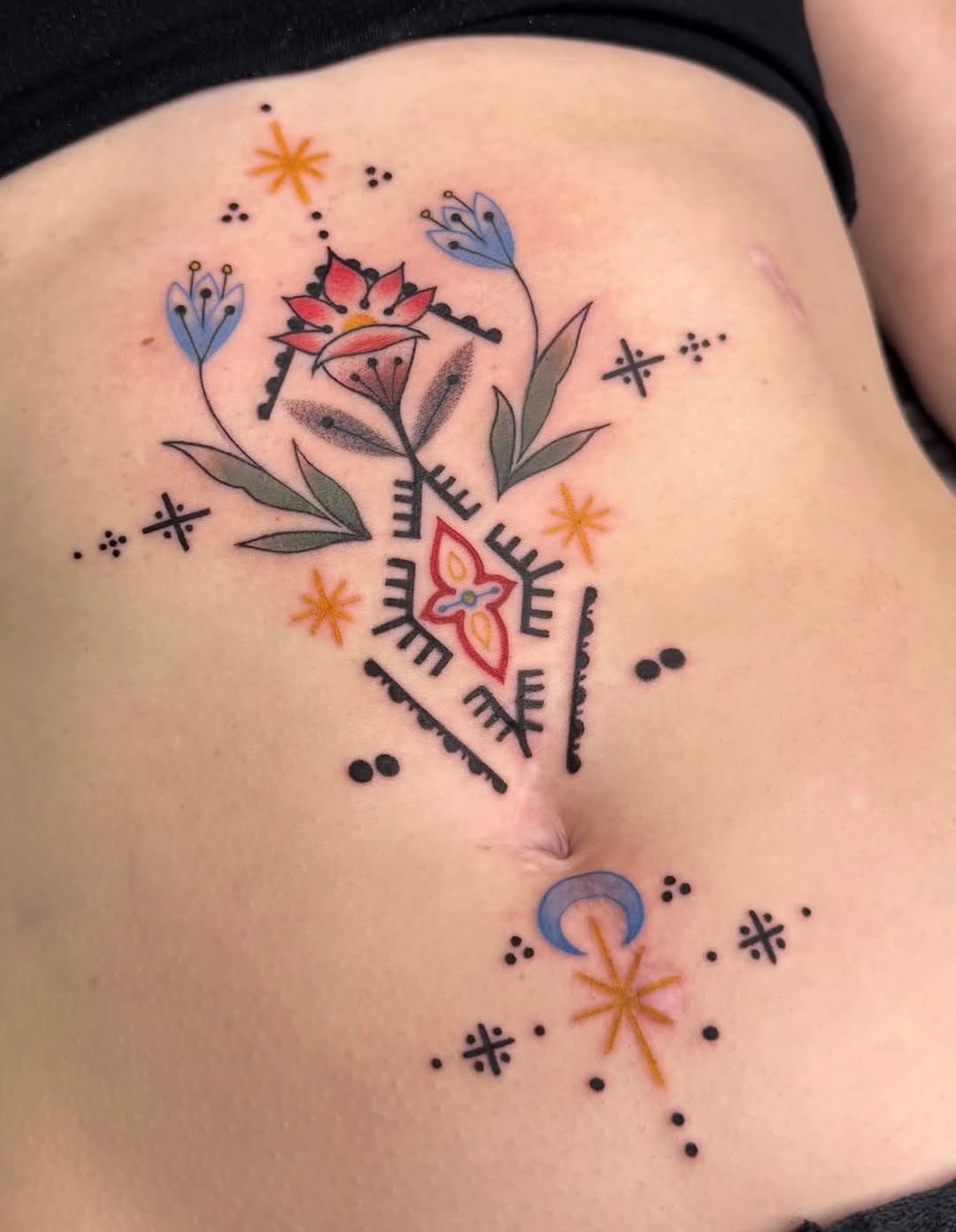 Tattoo by @melania.tatts โ geometric, ornamental