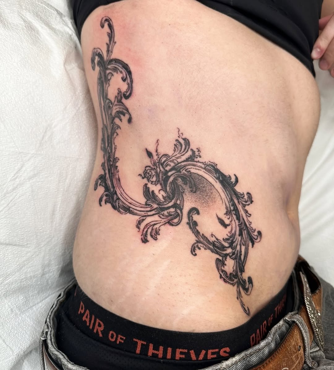 Tattoo by @macbeth_art — ornamental, black_and_grey