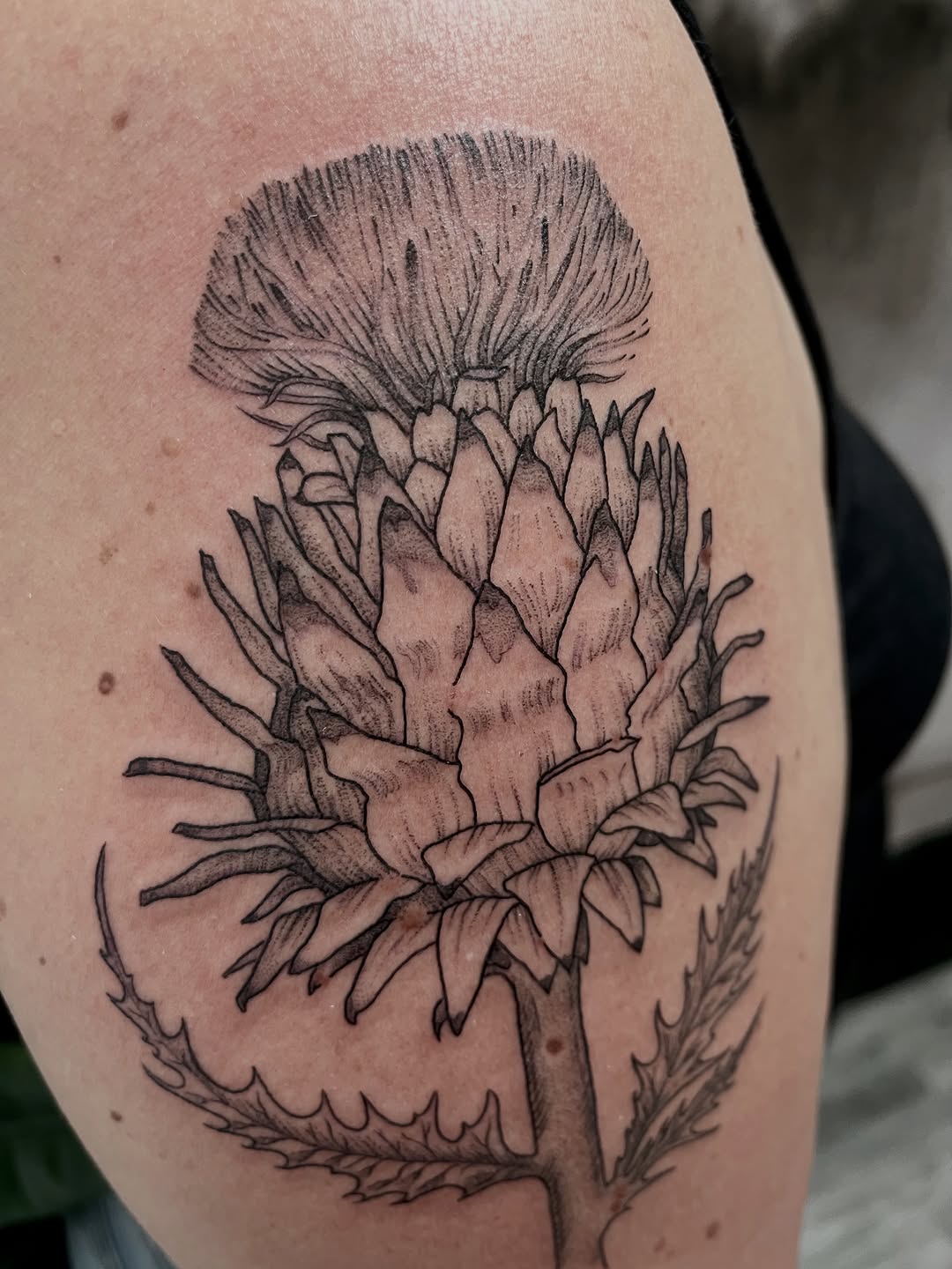 Tattoo by @lo_gwynn_ink — black_and_grey