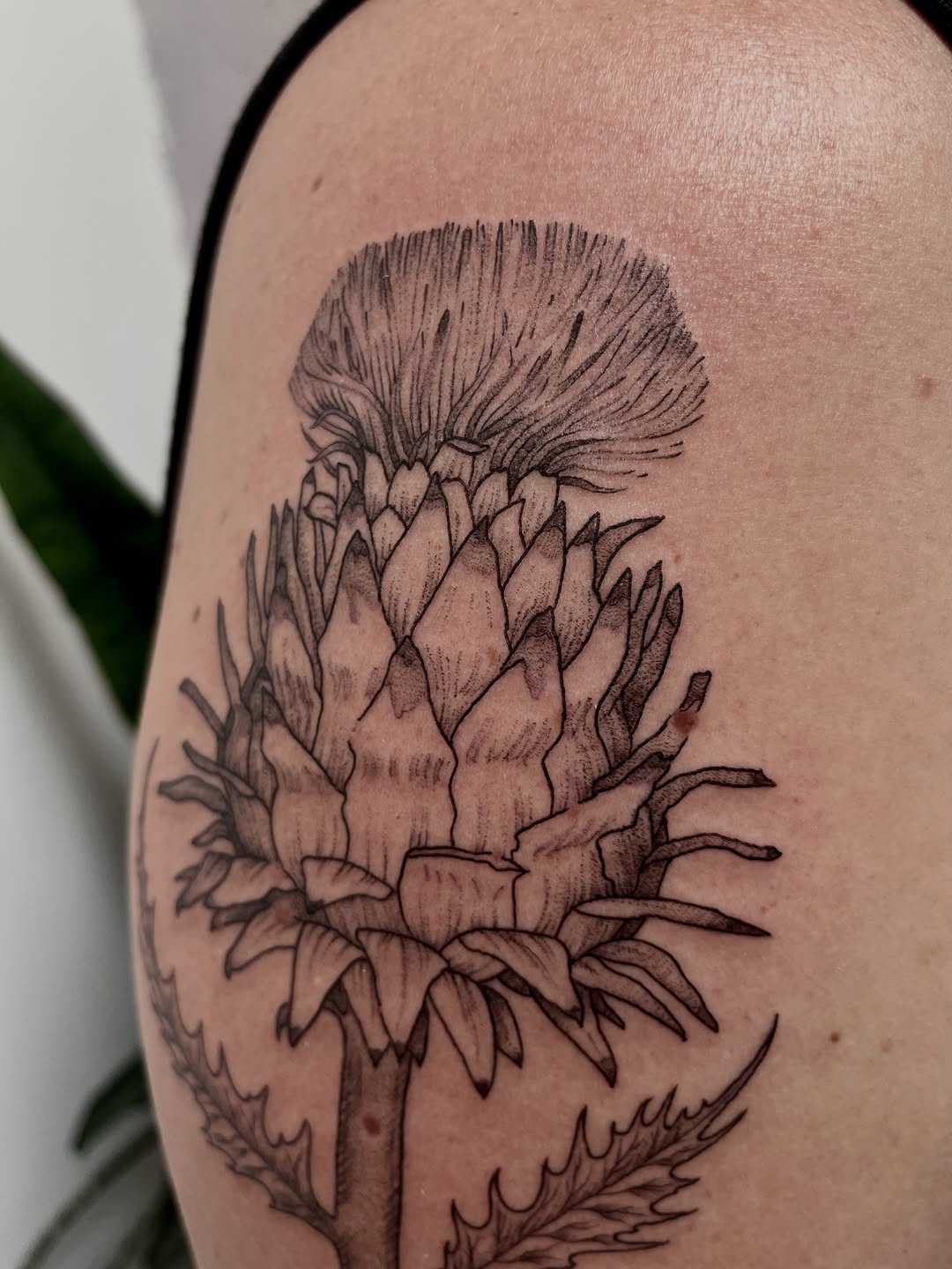 Tattoo by @lo_gwynn_ink — dotwork