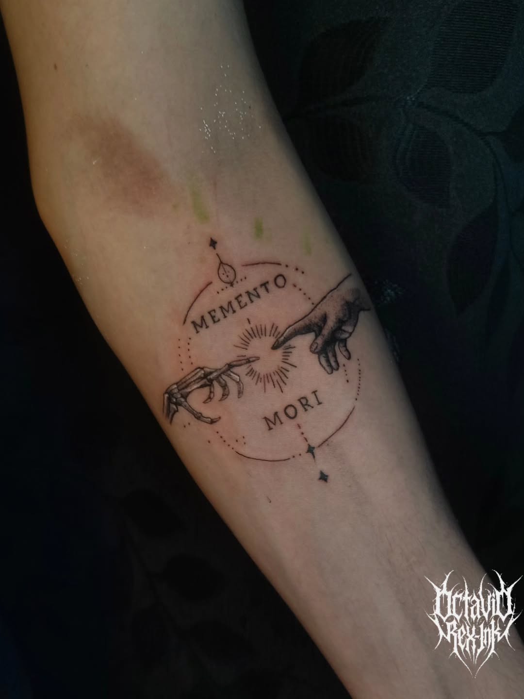 Tattoo by @octavio_rex_ink — fine_line, black_and_grey