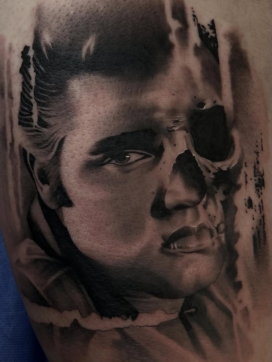 Tattoo by @cxrsmeiertattoos — realism, dark_realism