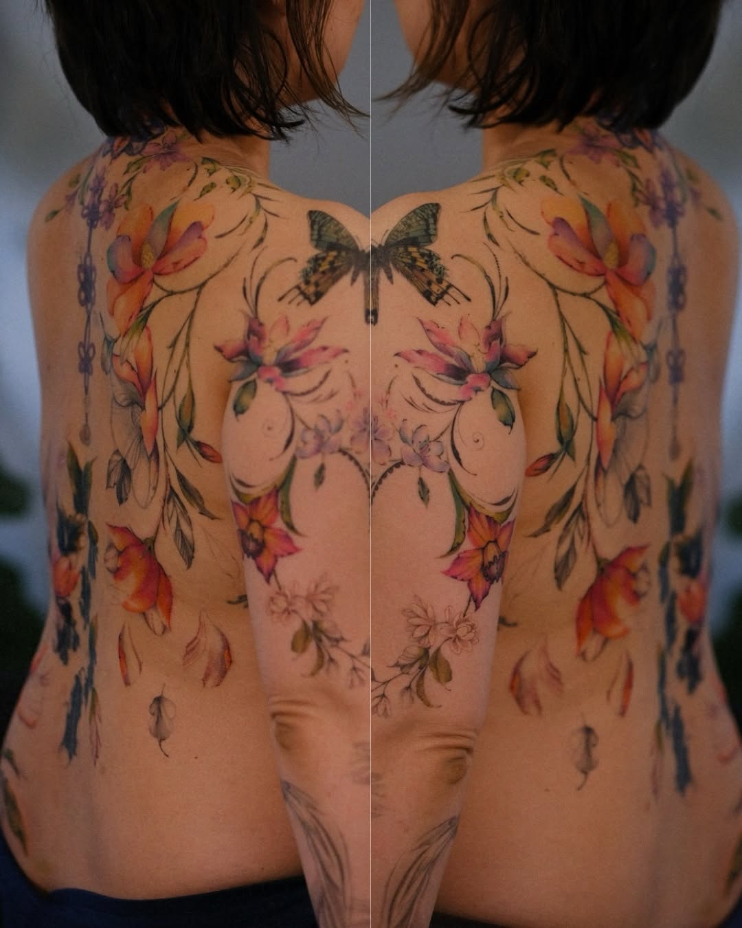 Tattoo by @temple.adorned โ watercolor
