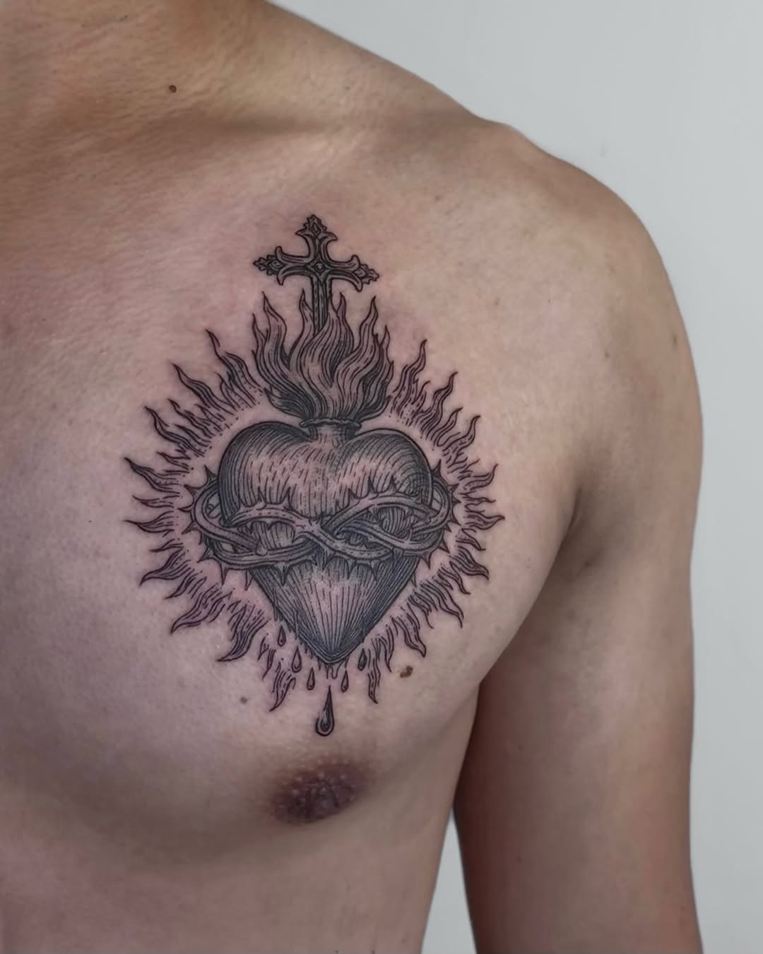Tattoo by @ruby.tats — black_and_grey, illustrative
