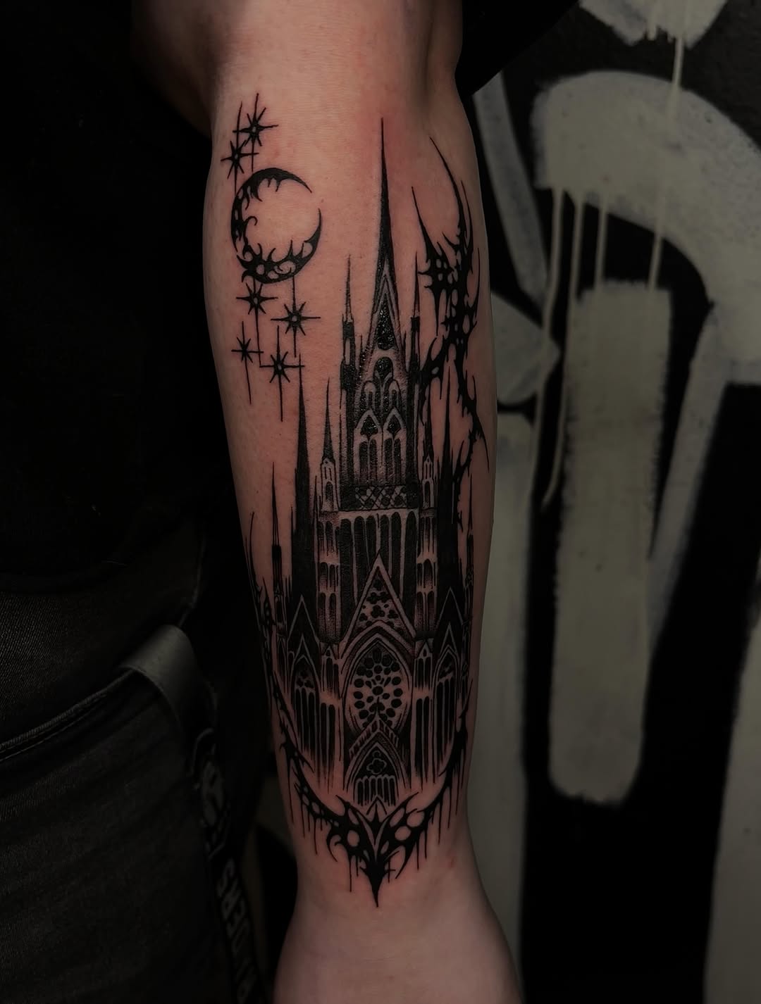 Tattoo by @sincitytattooer — blackwork, illustrative