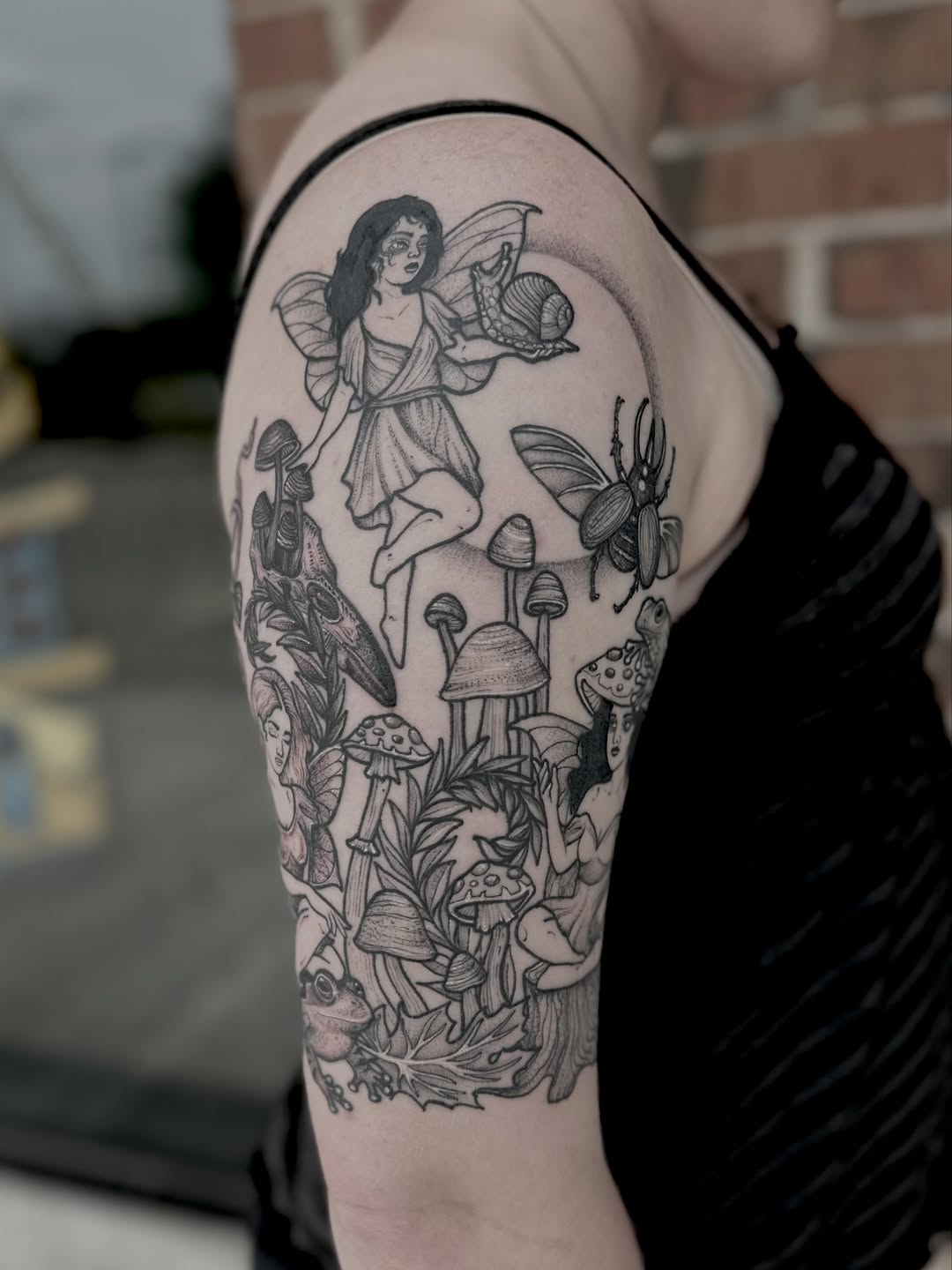 Tattoo by @shleeuhzahshade — black_and_grey