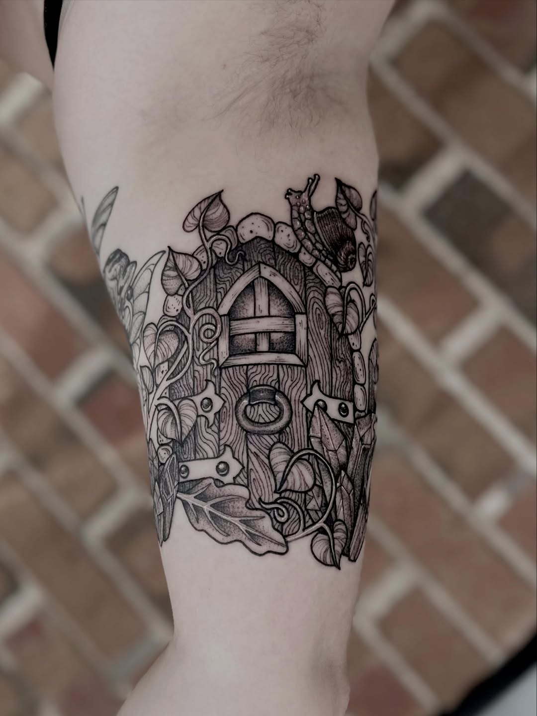 Tattoo by @shleeuhzahshade — black_and_grey