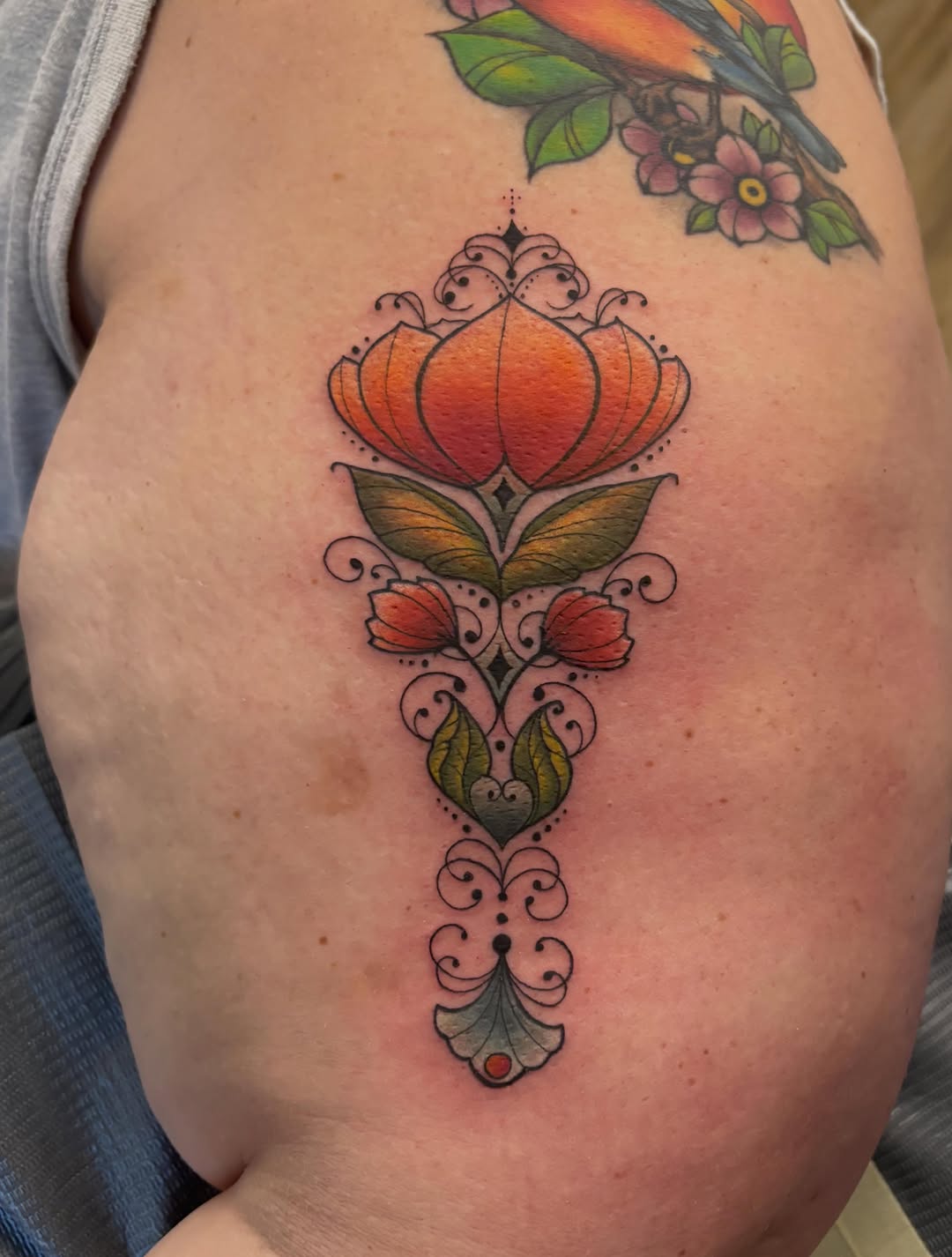 Tattoo by @katecooktattoos — ornamental, fine_line