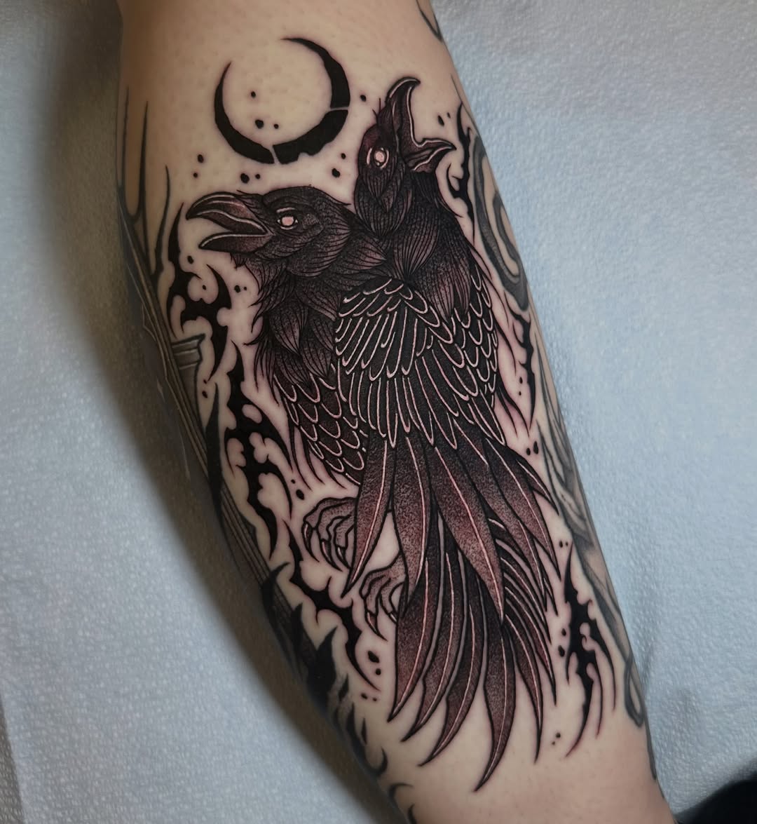 Tattoo by @brookxyn โ blackwork, illustrative