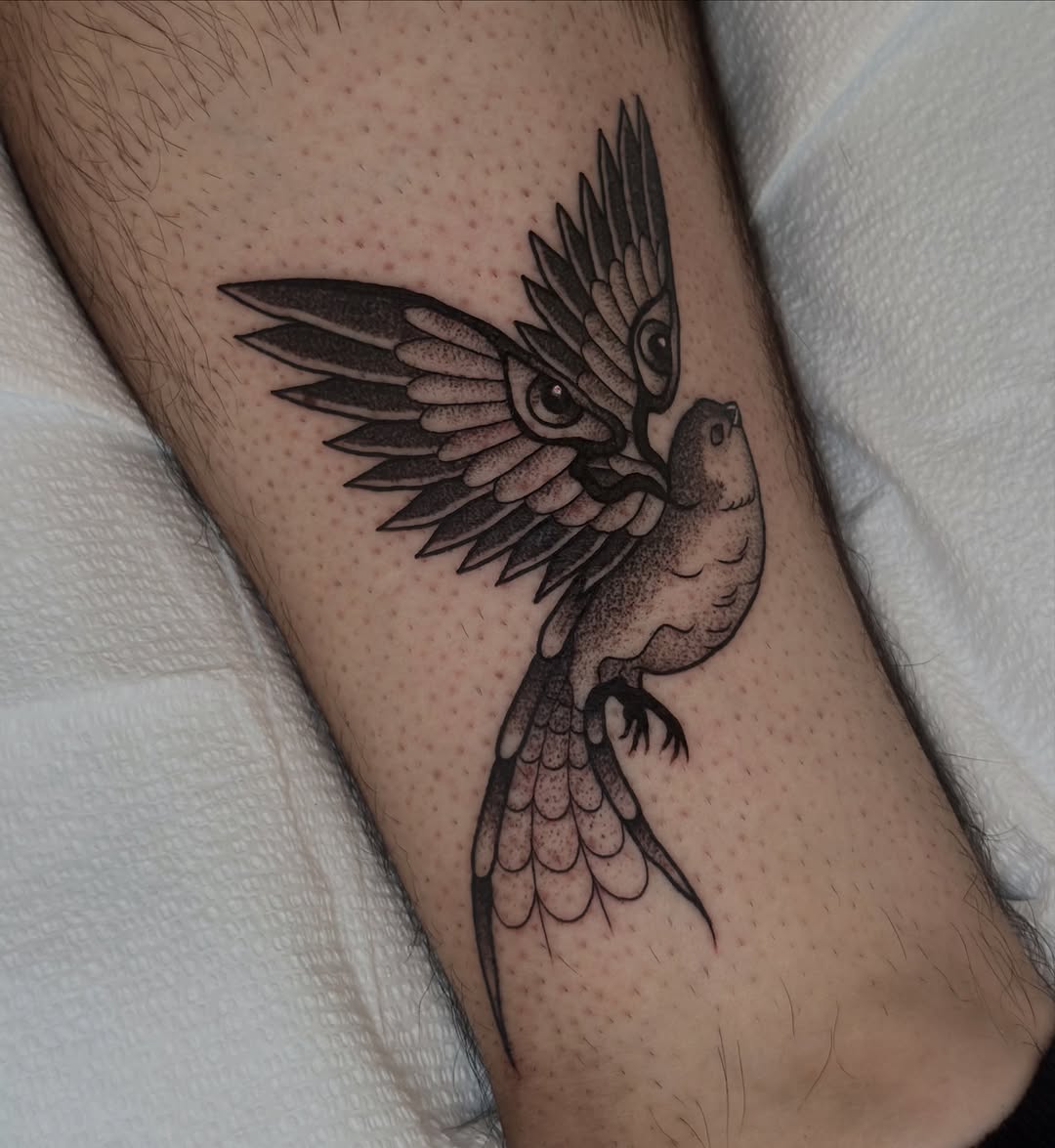 Tattoo by @brookxyn โ illustrative, black_and_grey