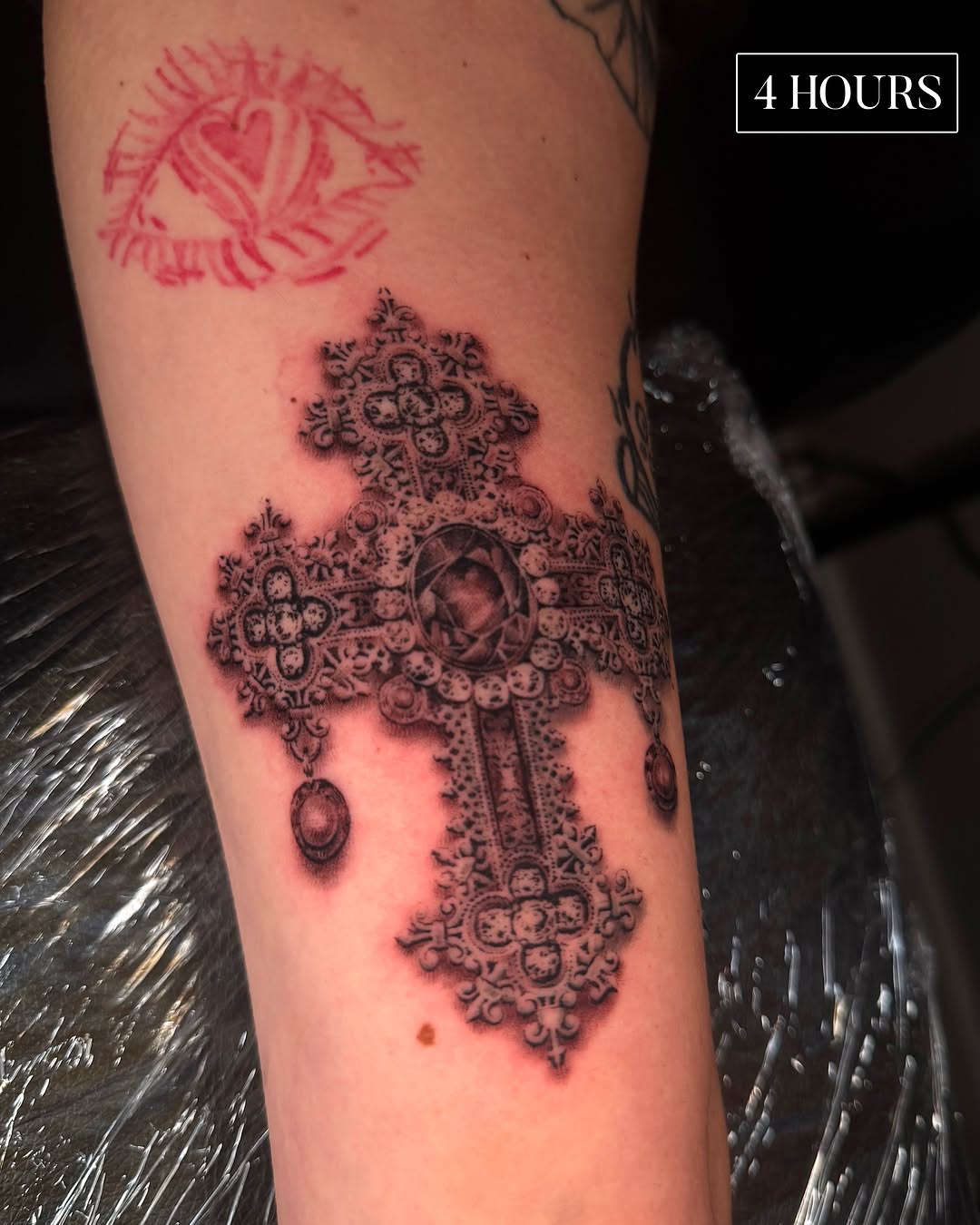 Tattoo by @dukeoftats β black_and_grey, ornamental