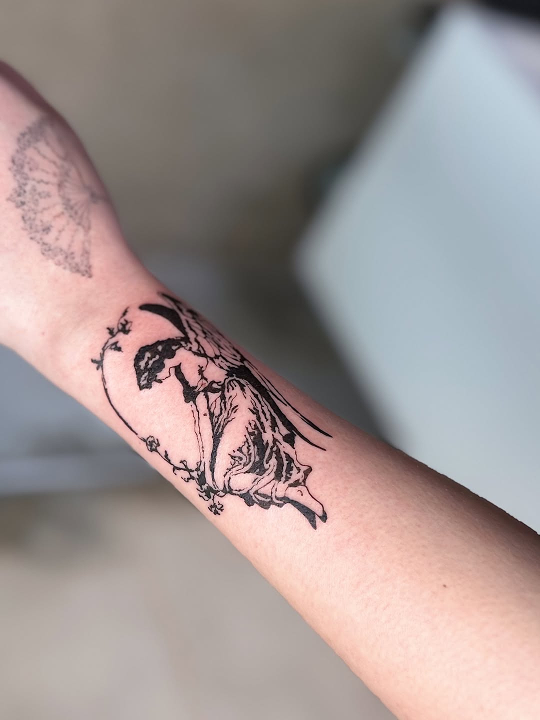 Tattoo by @inkwithchristian — illustrative, blackwork