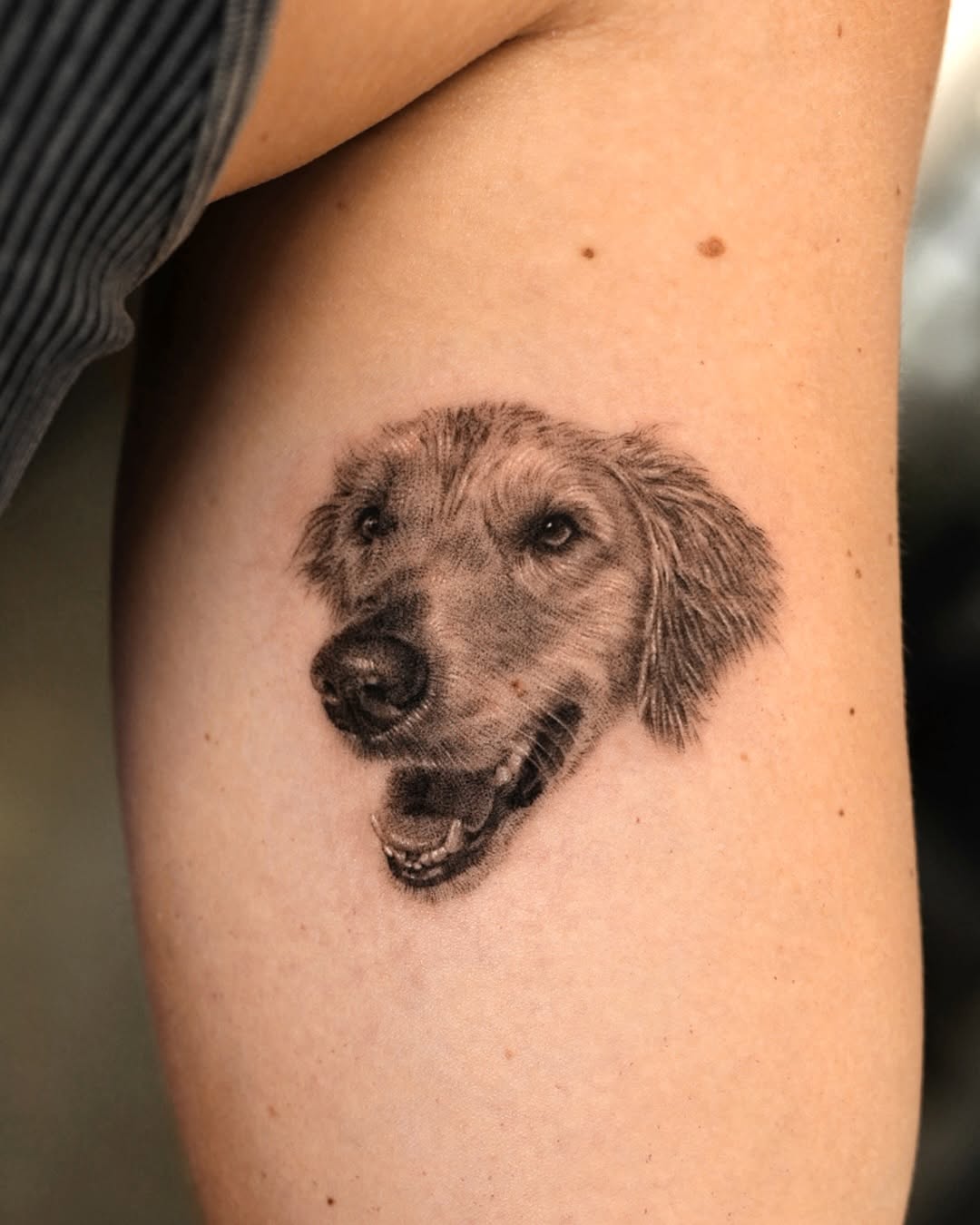 Tattoo by @tattooist_kimria — realism, black_and_grey