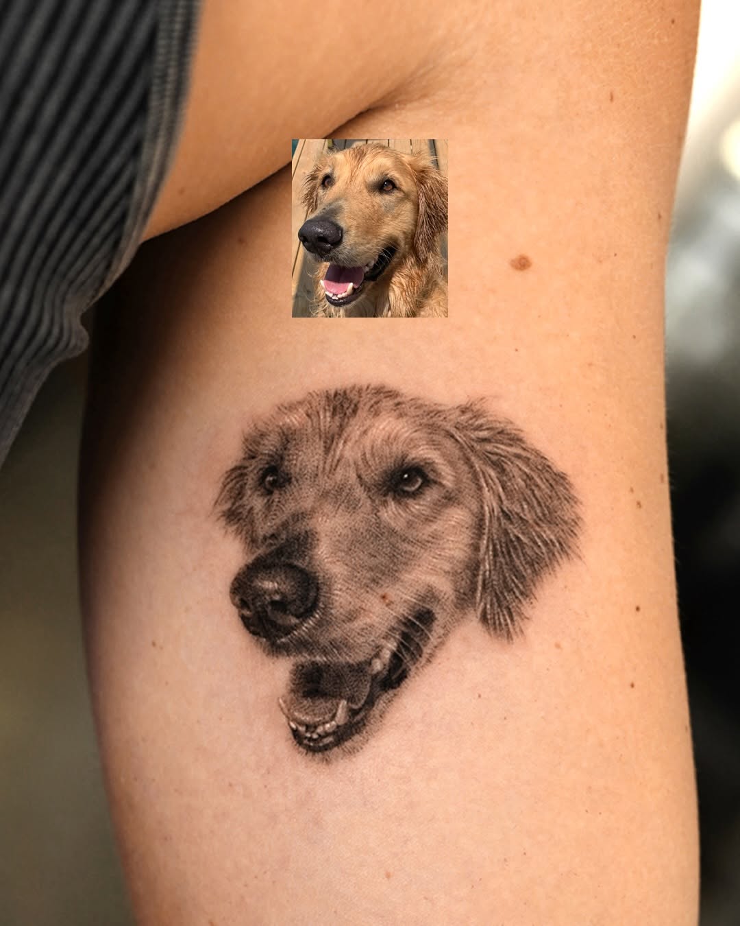 Tattoo by @tattooist_kimria — realism, black_and_grey