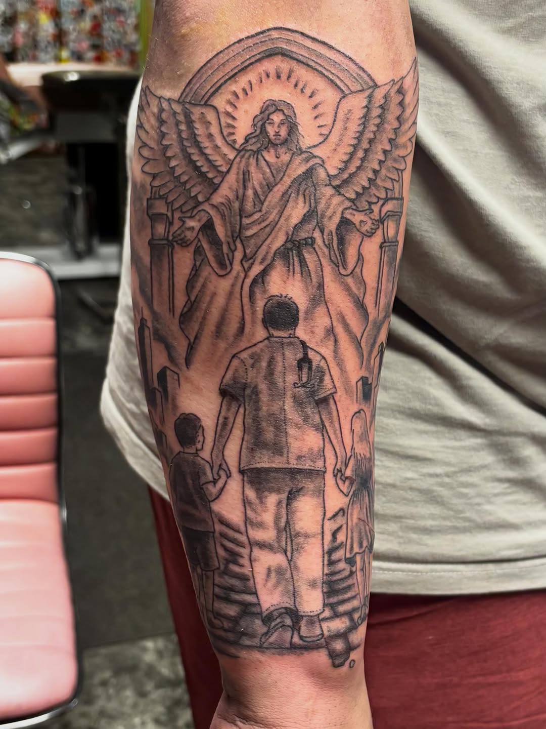 Tattoo by @jeffzuptich — realism, black_and_grey