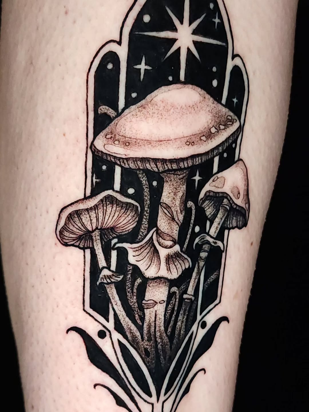 Tattoo by @inkeyestattoo — black_and_grey, dotwork