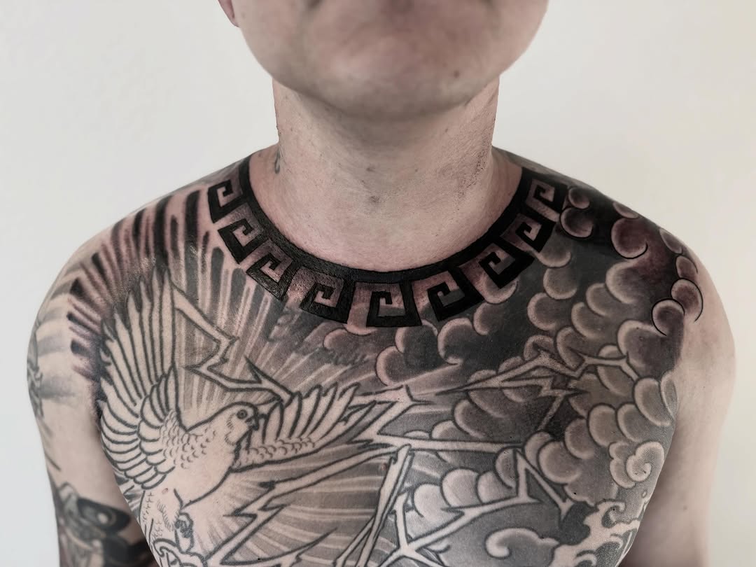Tattoo by @jabbeytattoo — black_and_grey, japanese_irezumi