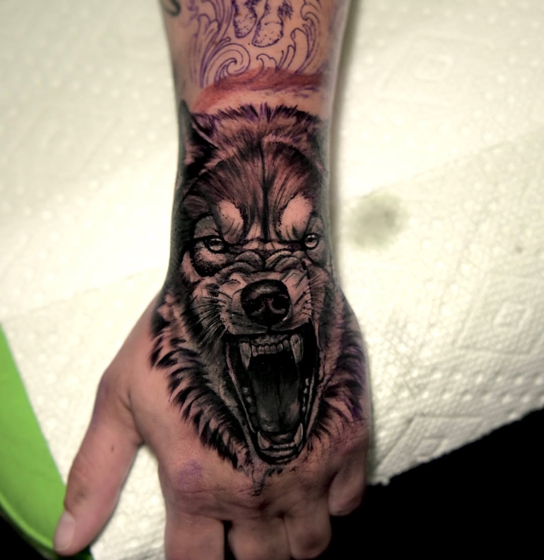 Tattoo by @arenastattoo — realism, black_and_grey