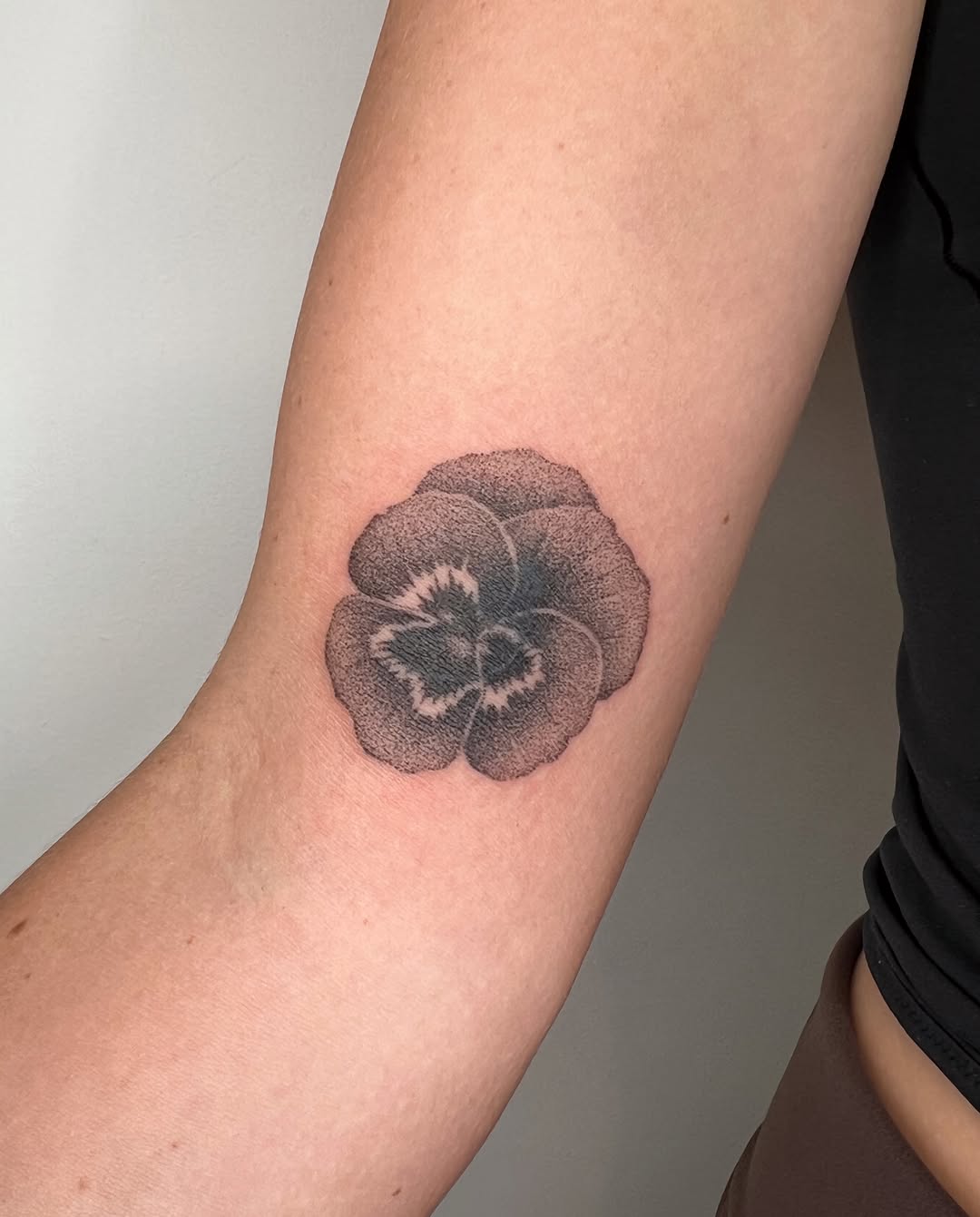 Tattoo by @thankyouforpoking — dotwork, black_and_grey