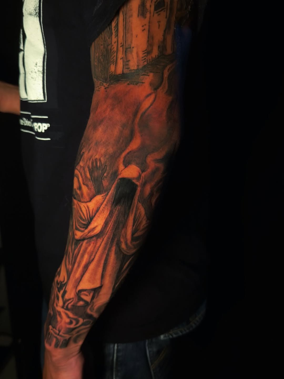 Tattoo by @inkbyt0ny — dark_realism, trash_polka