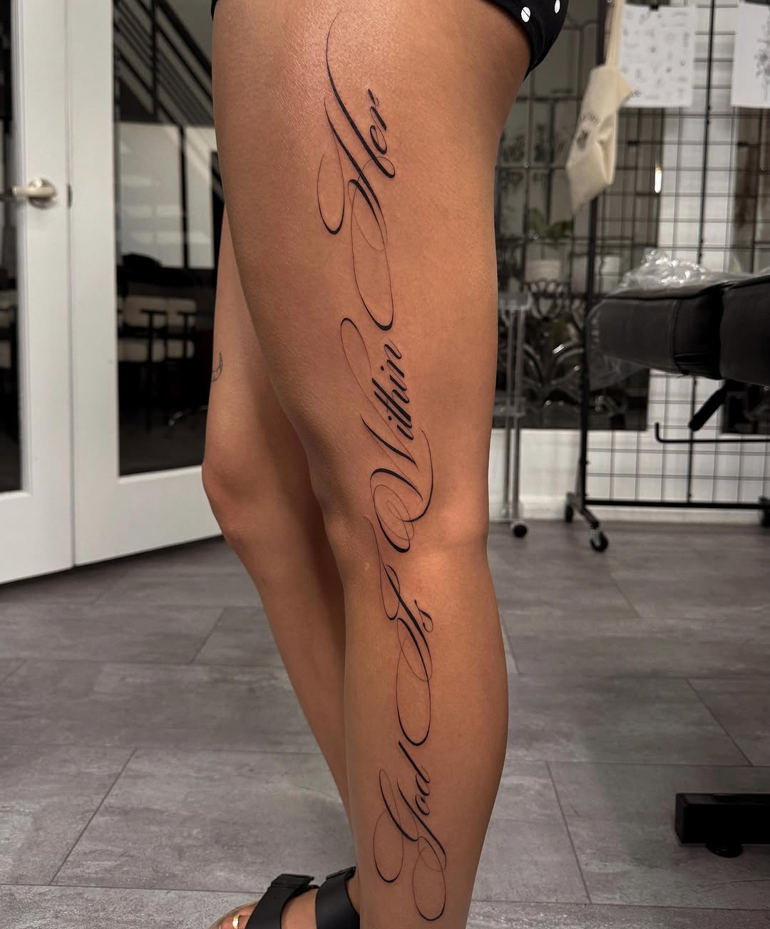 Tattoo by @heynicetatt โ lettering_script, fine_line