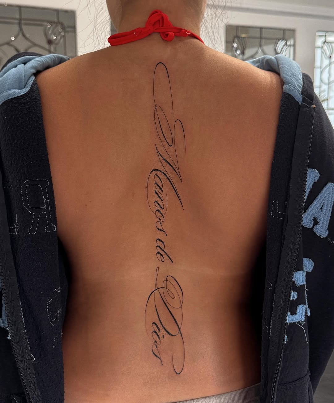Tattoo by @heynicetatt โ lettering_script, fine_line
