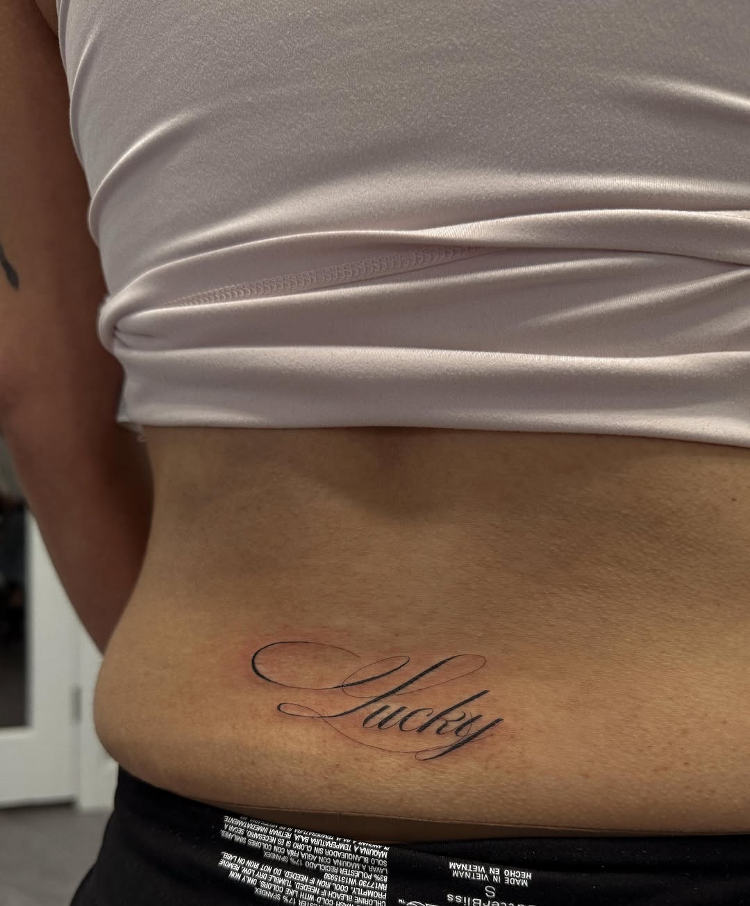 Tattoo by @heynicetatt โ lettering_script, fine_line