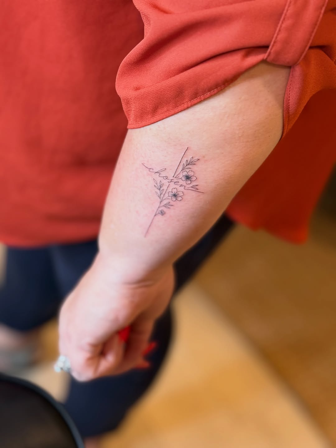 Tattoo by @shebeauty_bar — fine_line, lettering_script