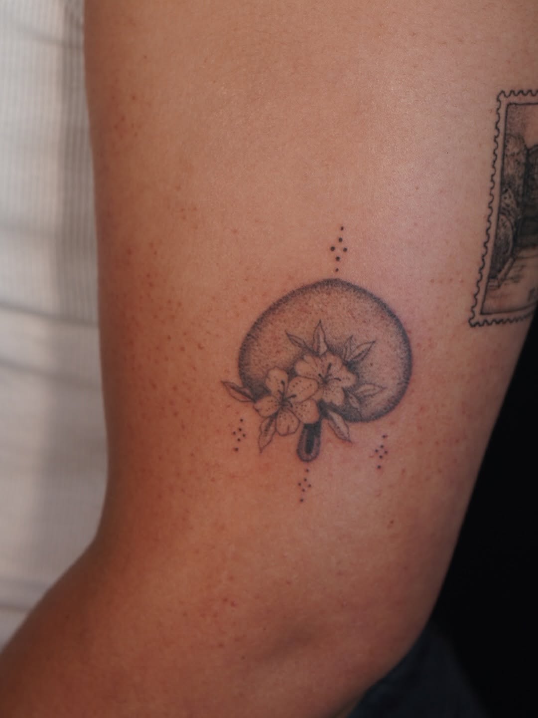 Tattoo by @poeticpokes — fine_line, dotwork