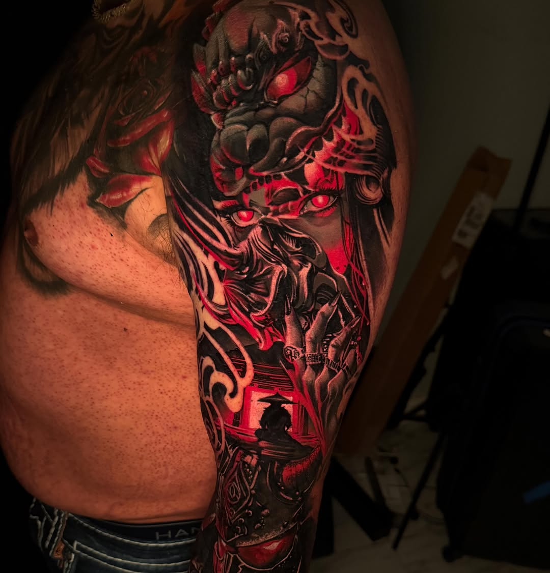 Tattoo by @ramirez.tats โ japanese_irezumi, dark_realism