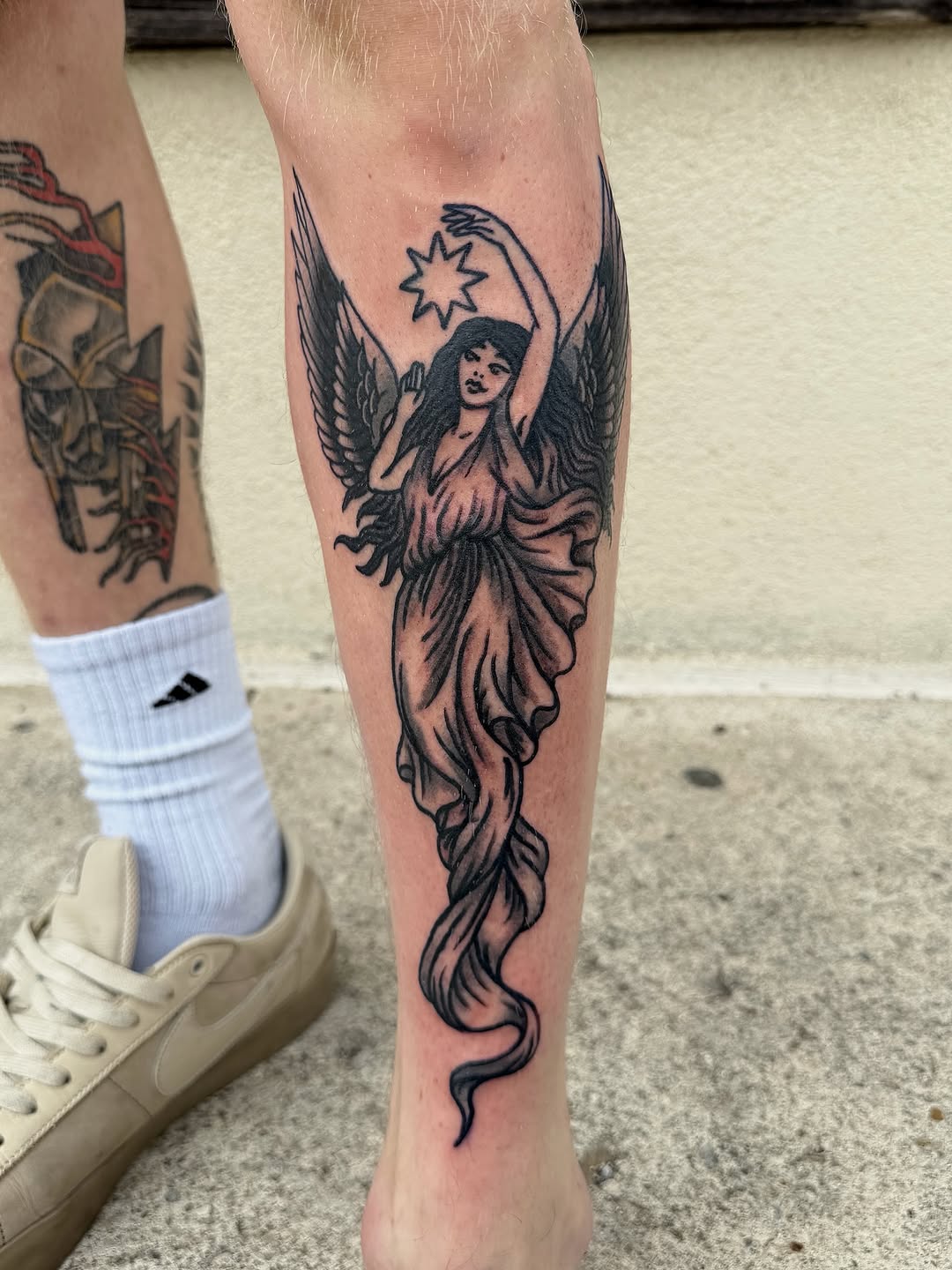 Tattoo by @patrickxtattoos — illustrative, black_and_grey