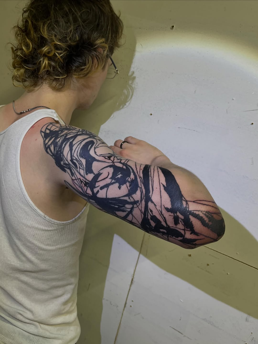Tattoo by @godsfirmgrip — blackwork
