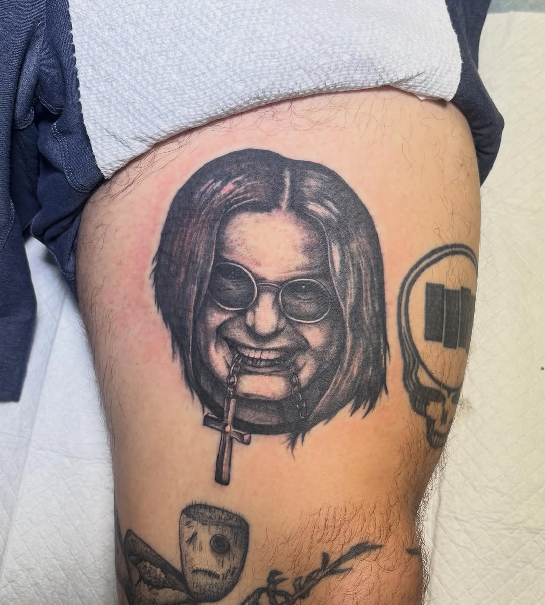 Tattoo by @_olive_tattoos_ — realism, black_and_grey
