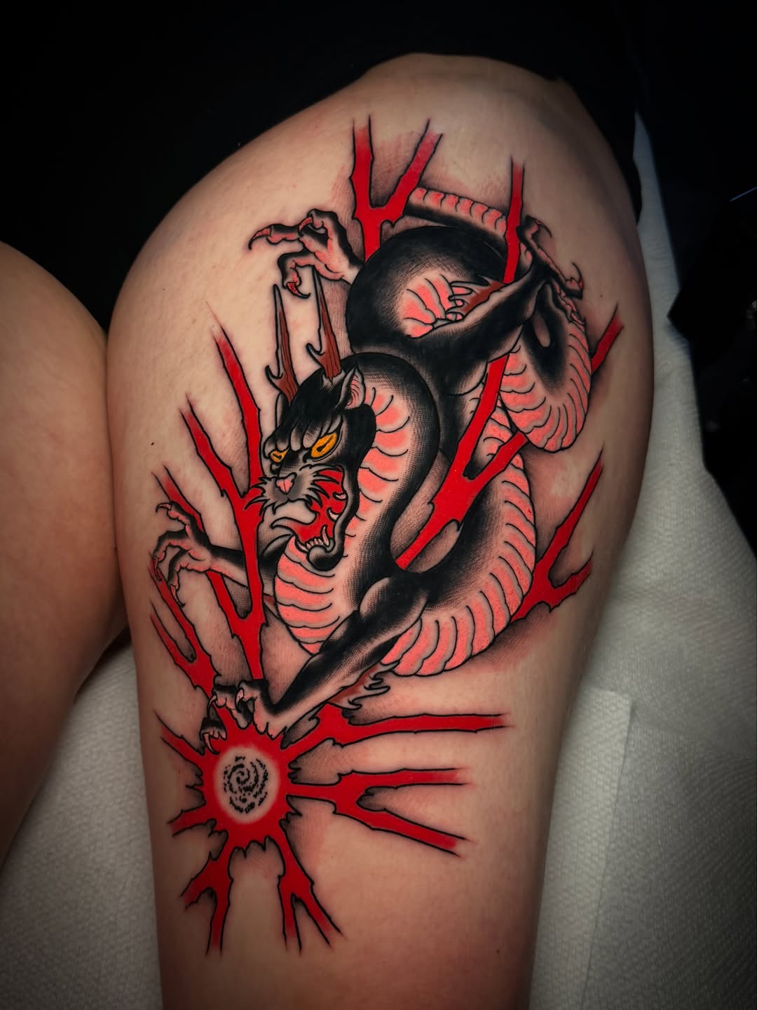 Tattoo by @daveoztattoo — japanese_irezumi, illustrative