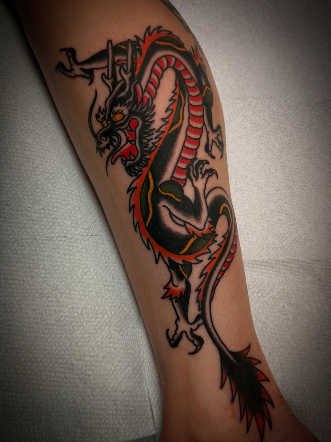 Tattoo by @daveoztattoo — american_traditional, japanese_irezumi