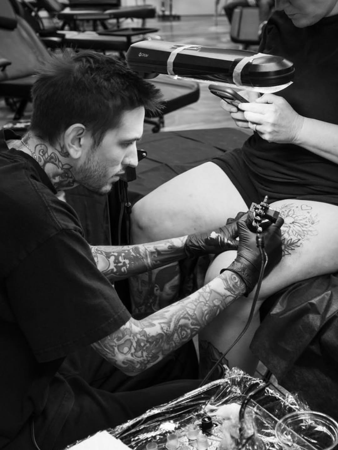 Tattoo by @daveoztattoo — illustrative, black_and_grey