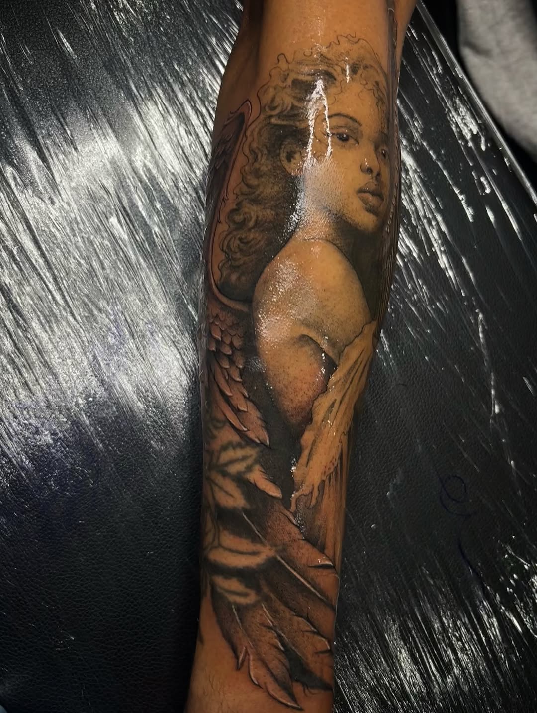Tattoo by @inkby.lee โ realism, black_and_grey