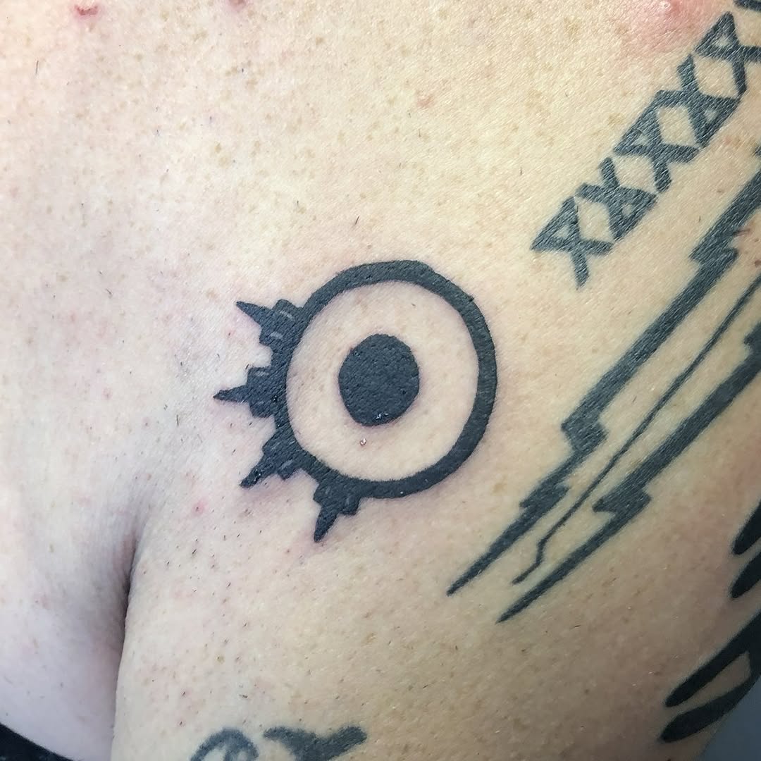 Tattoo by @basil_teeth — blackwork, geometric