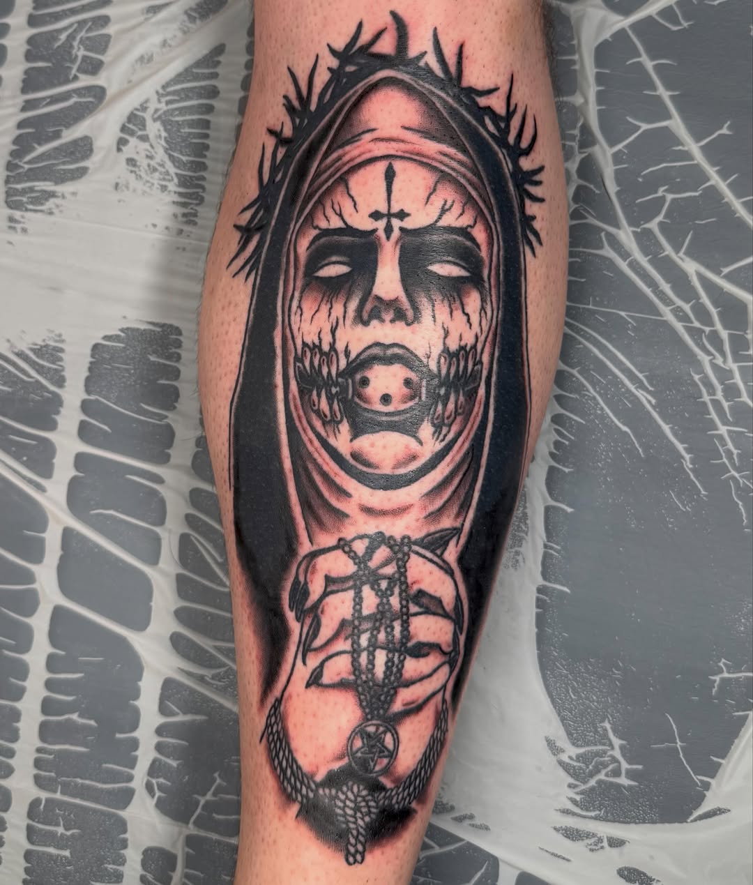Tattoo by @themrytattoos — dark_realism, blackwork