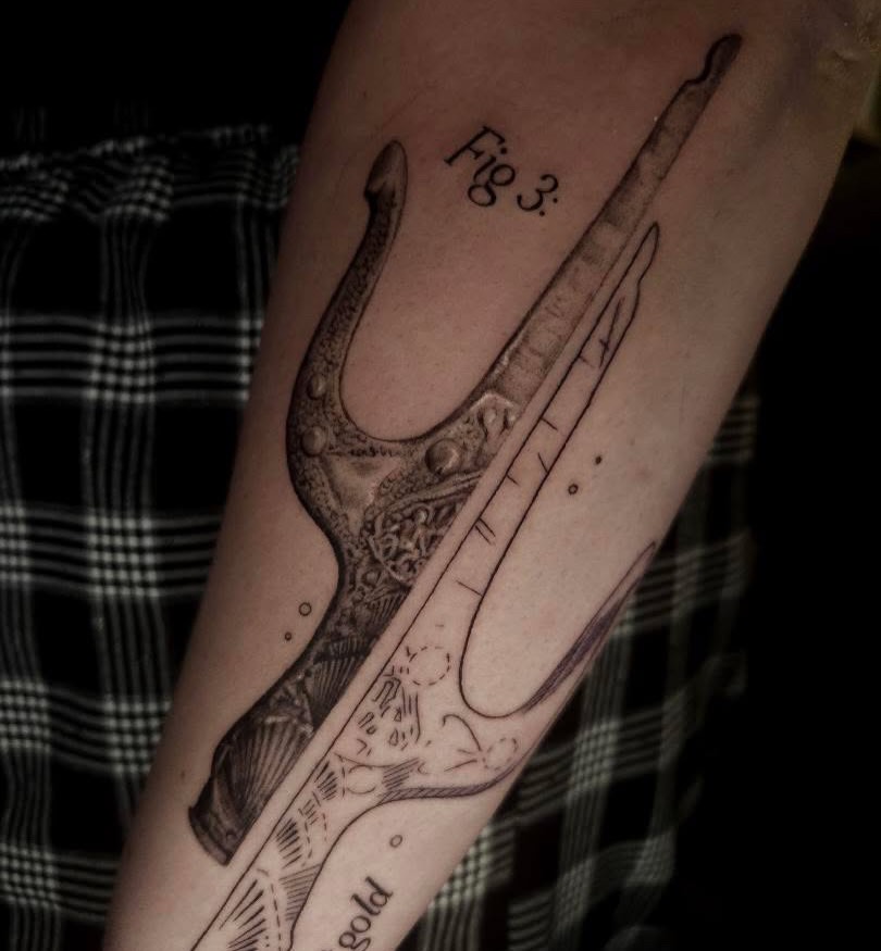 Tattoo by @swirly.boi — illustrative, black_and_grey