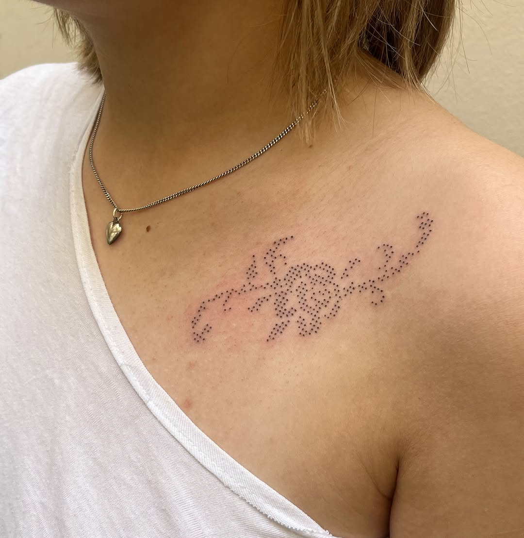 Tattoo by @toughbutton.tats — dotwork, minimalist