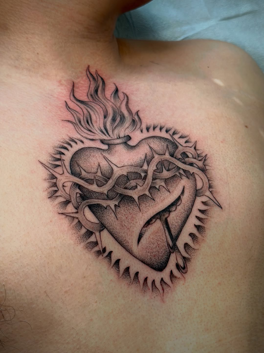 Tattoo by @ttt.christian — blackwork, dotwork