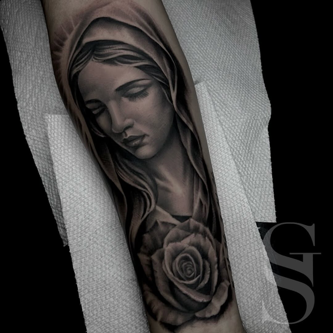 Tattoo by @sir_george_tattoo — realism, black_and_grey