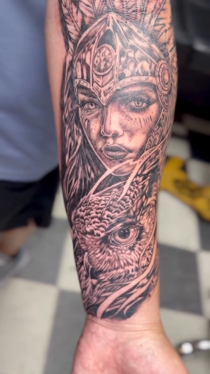 Tattoo by @monkey.d.joel — realism, black_and_grey