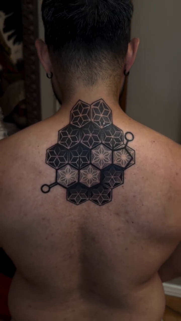 Tattoo by @symmetrychaos — geometric, illustrative