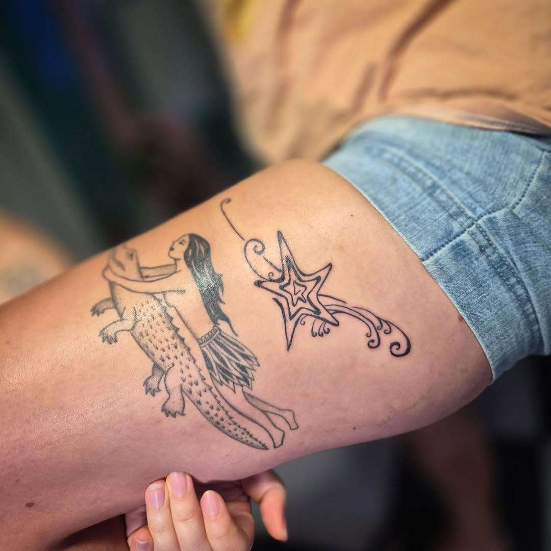 Tattoo by @wickedlilyink — black_and_grey