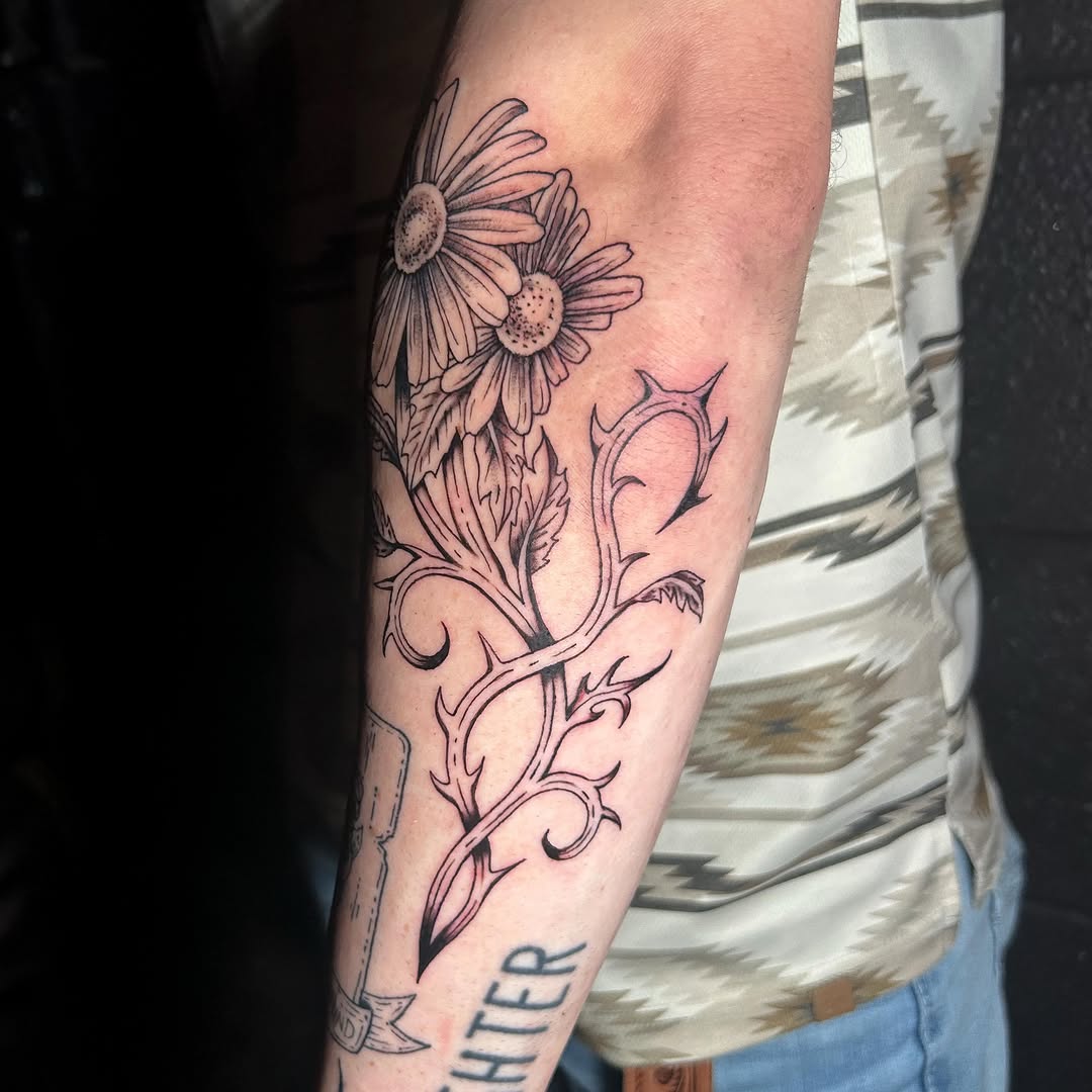 Tattoo by @maiapizarro_art — fine_line, black_and_grey
