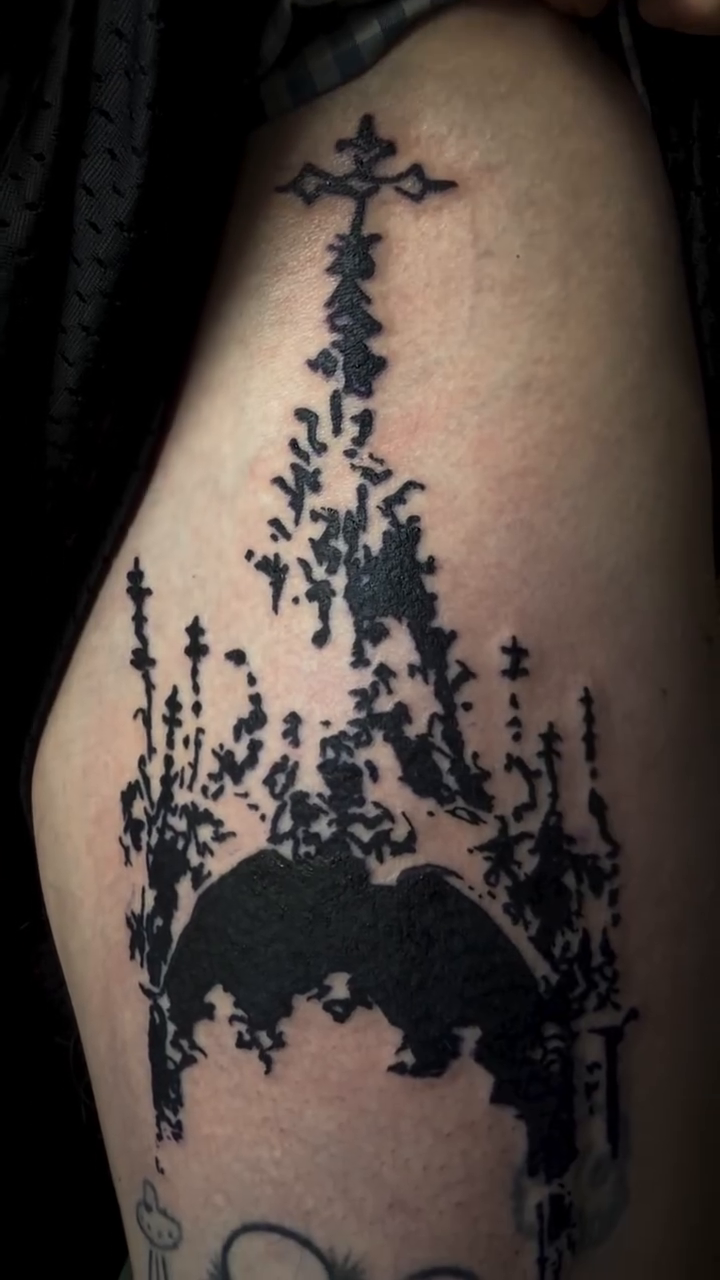 Tattoo by @lack.work — blackwork, illustrative