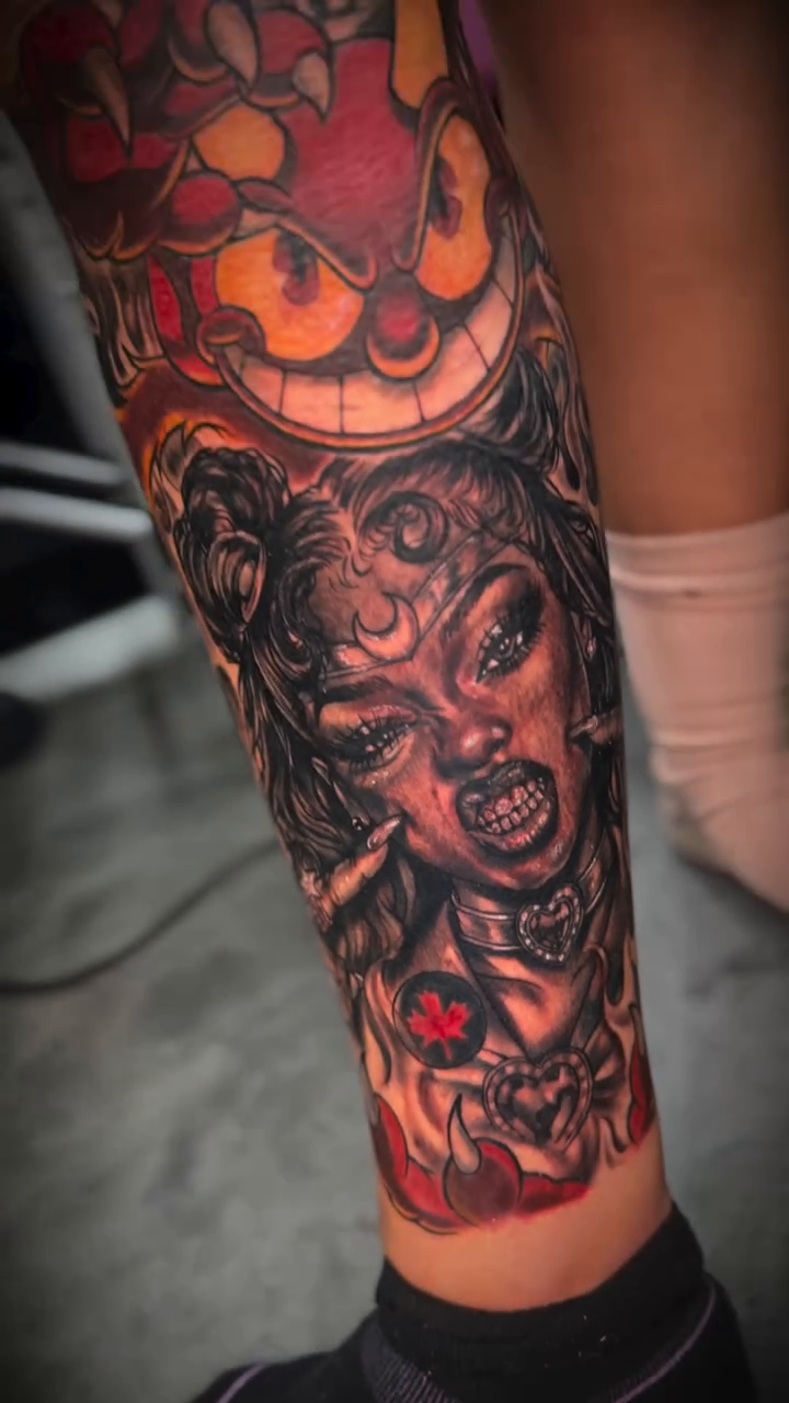Tattoo by @tattedmonkey_tattoos — black_and_grey, illustrative